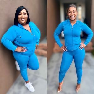 Turquoise Seamless Legging Set